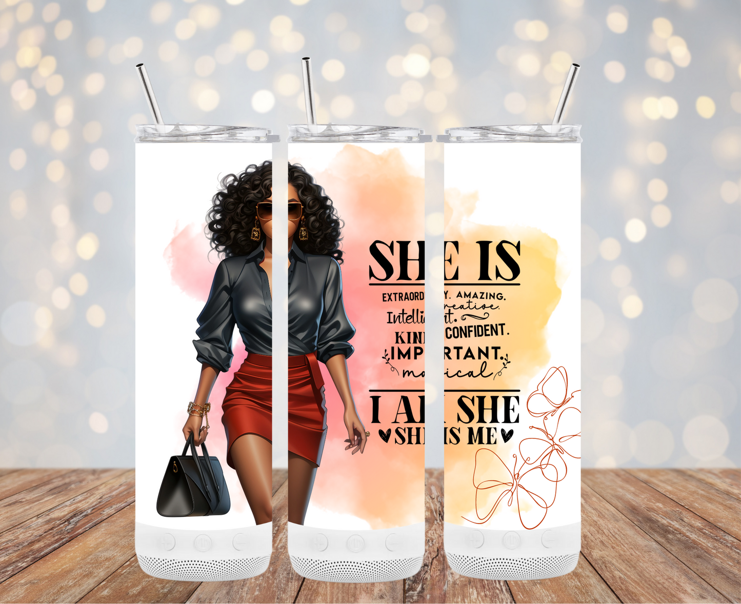 She Is - 20oz Tumbler