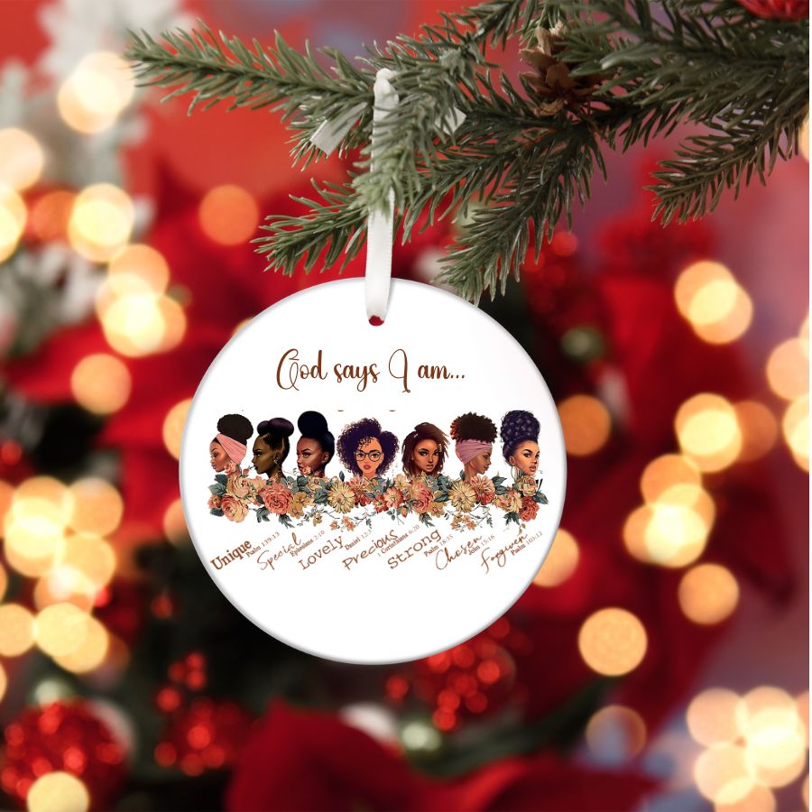 I Am Positive Affirmations Custom Christmas Ornament