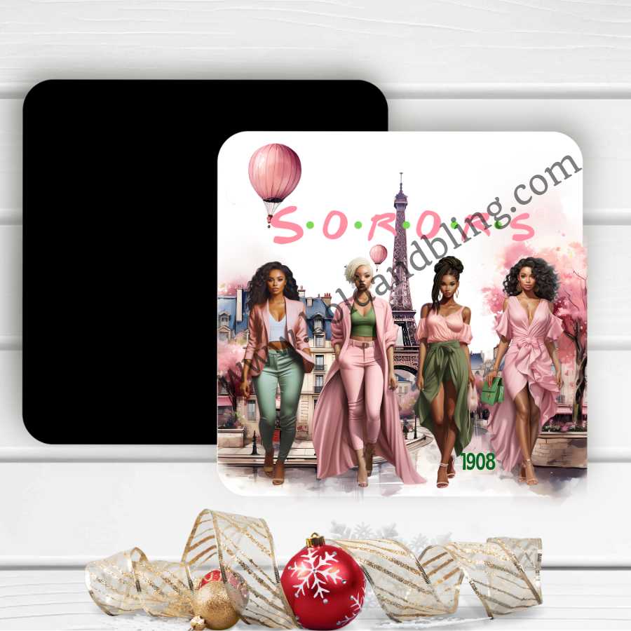 SORORS Pink and Greens Magnet