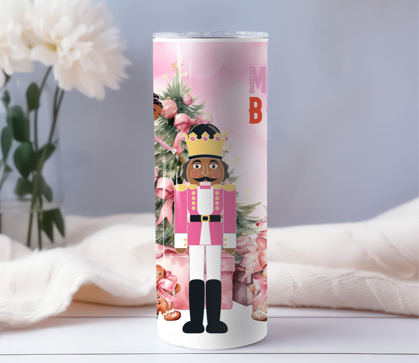Merry and Bright Nutcracker Custom 20oz Tumbler