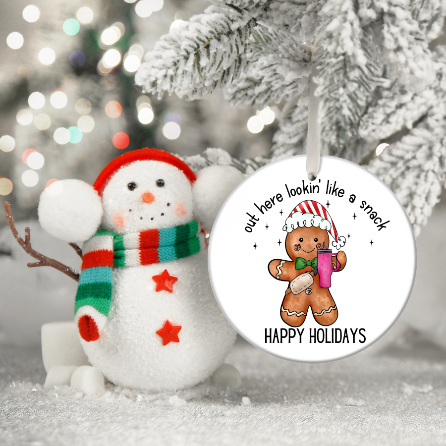 Gingerbread Snack Holiday Ornament