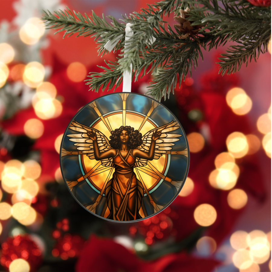African American Angel Christmas Ornament