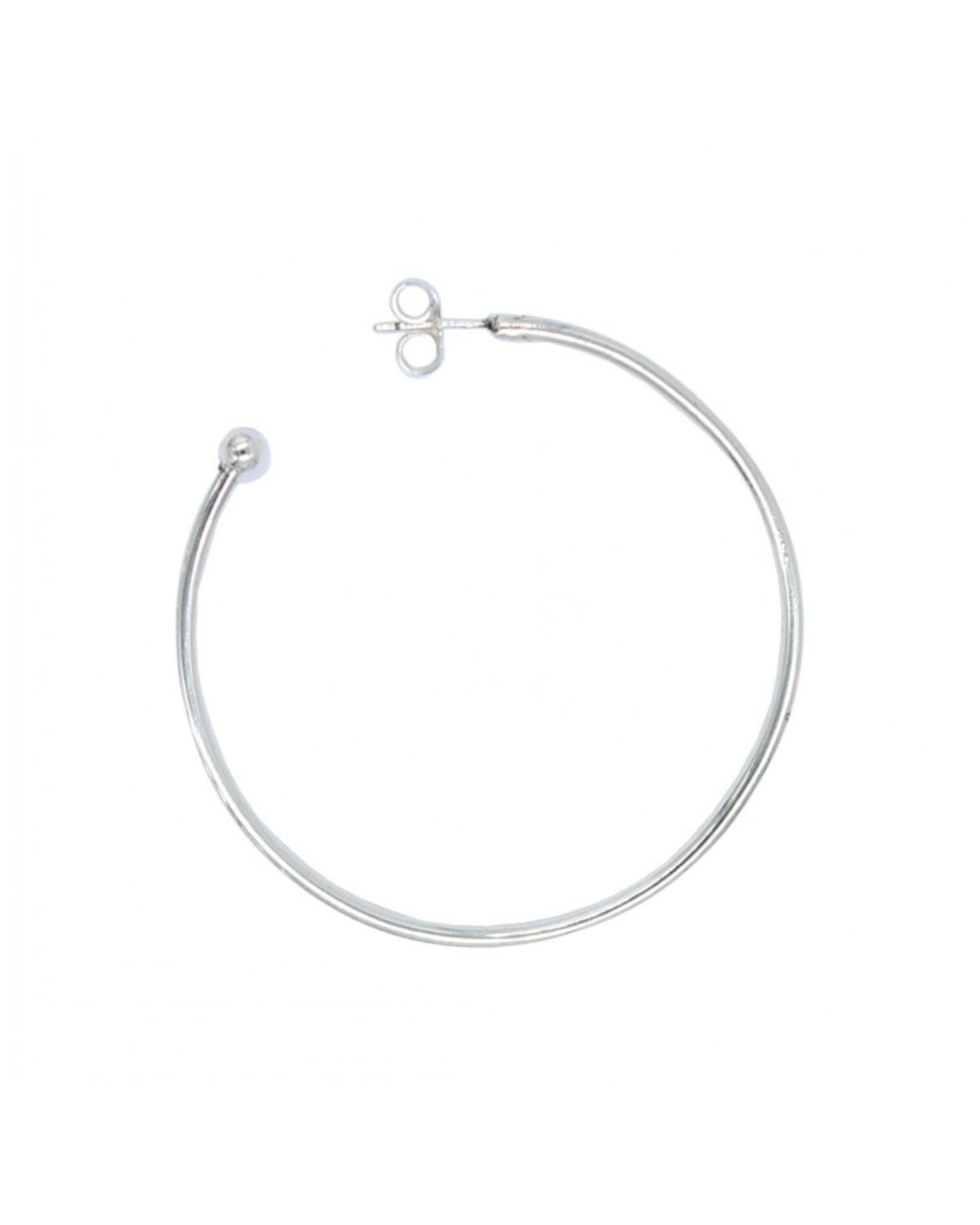 Large Silver Hoop Earrings