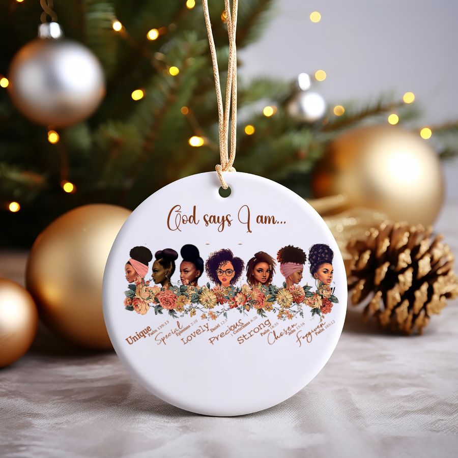 I Am Positive Affirmations Custom Christmas Ornament
