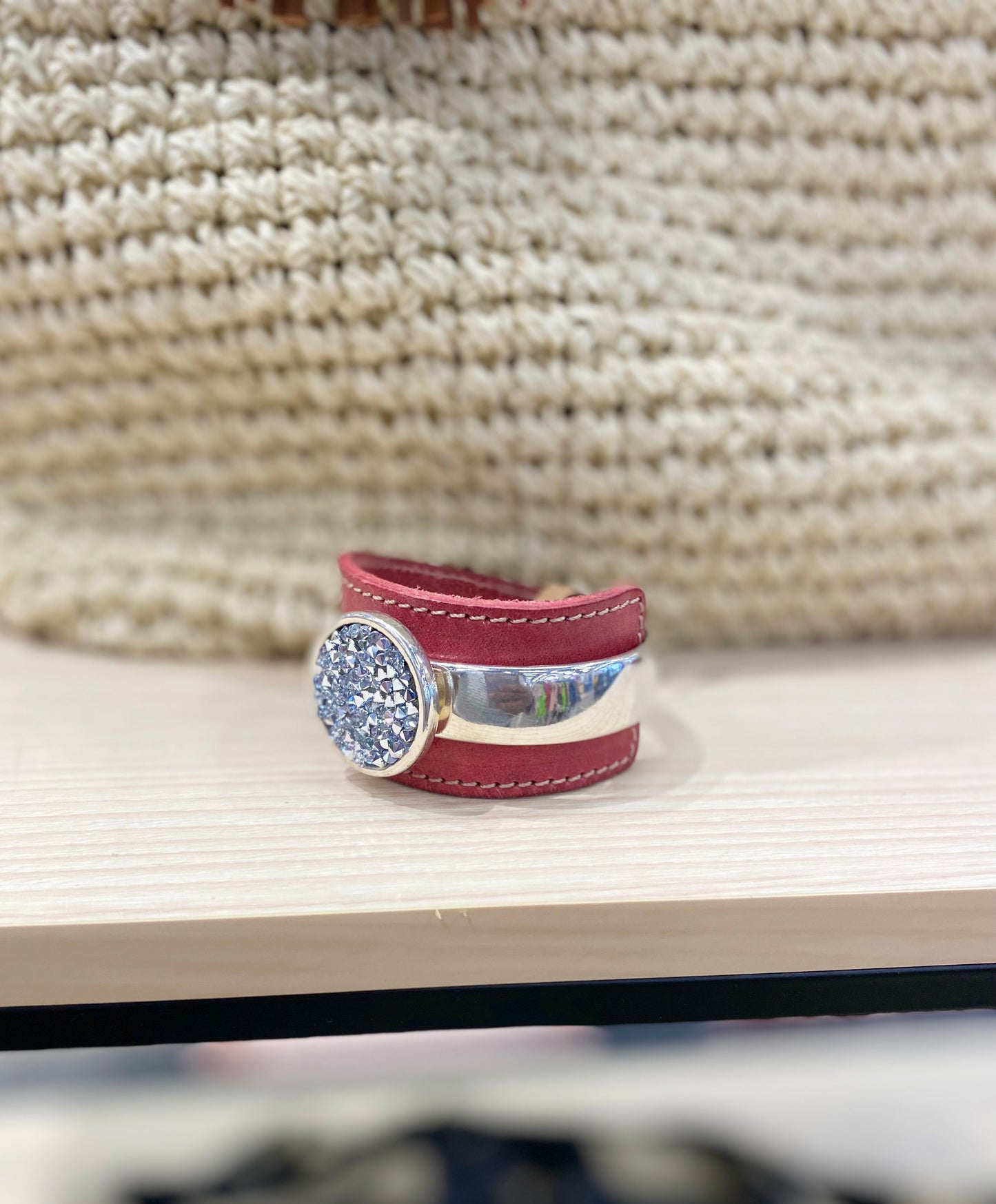 Kelis Swarovski Leather Bracelet