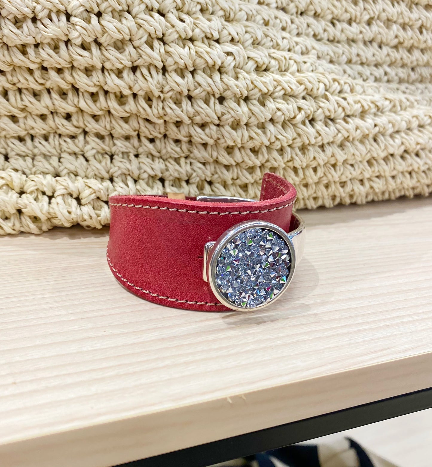Kelis Swarovski Leather Bracelet