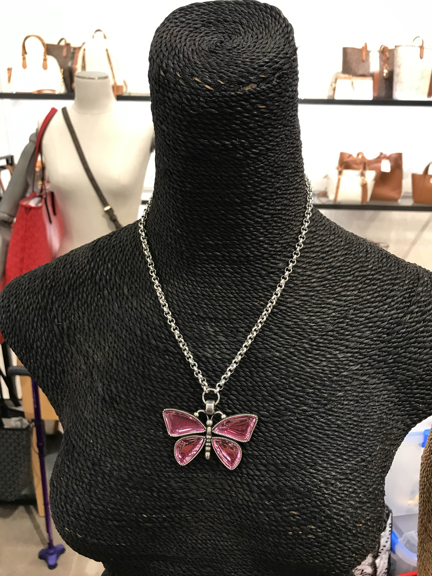 Pink Mariposa Necklace
