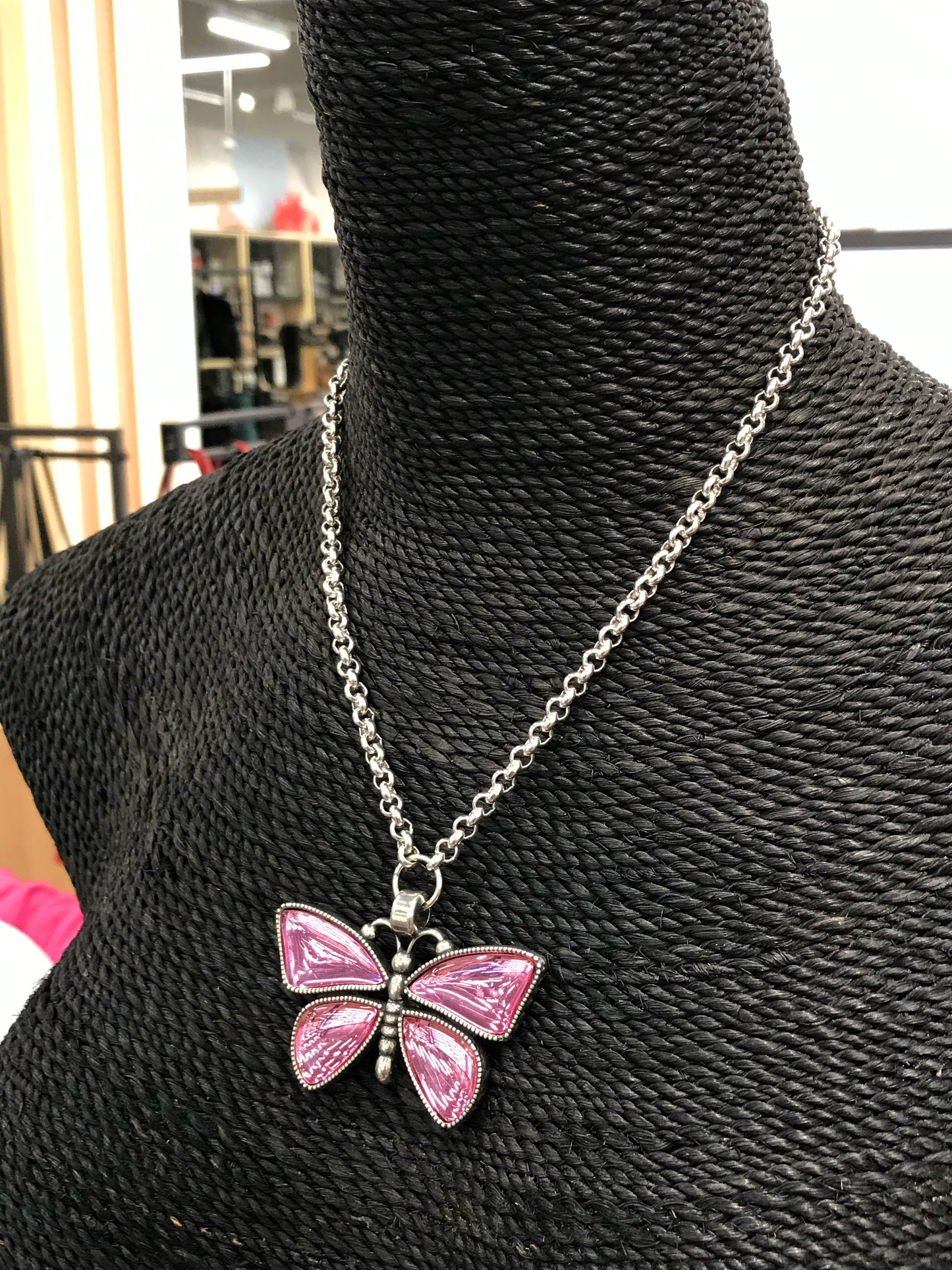 Pink Mariposa Necklace