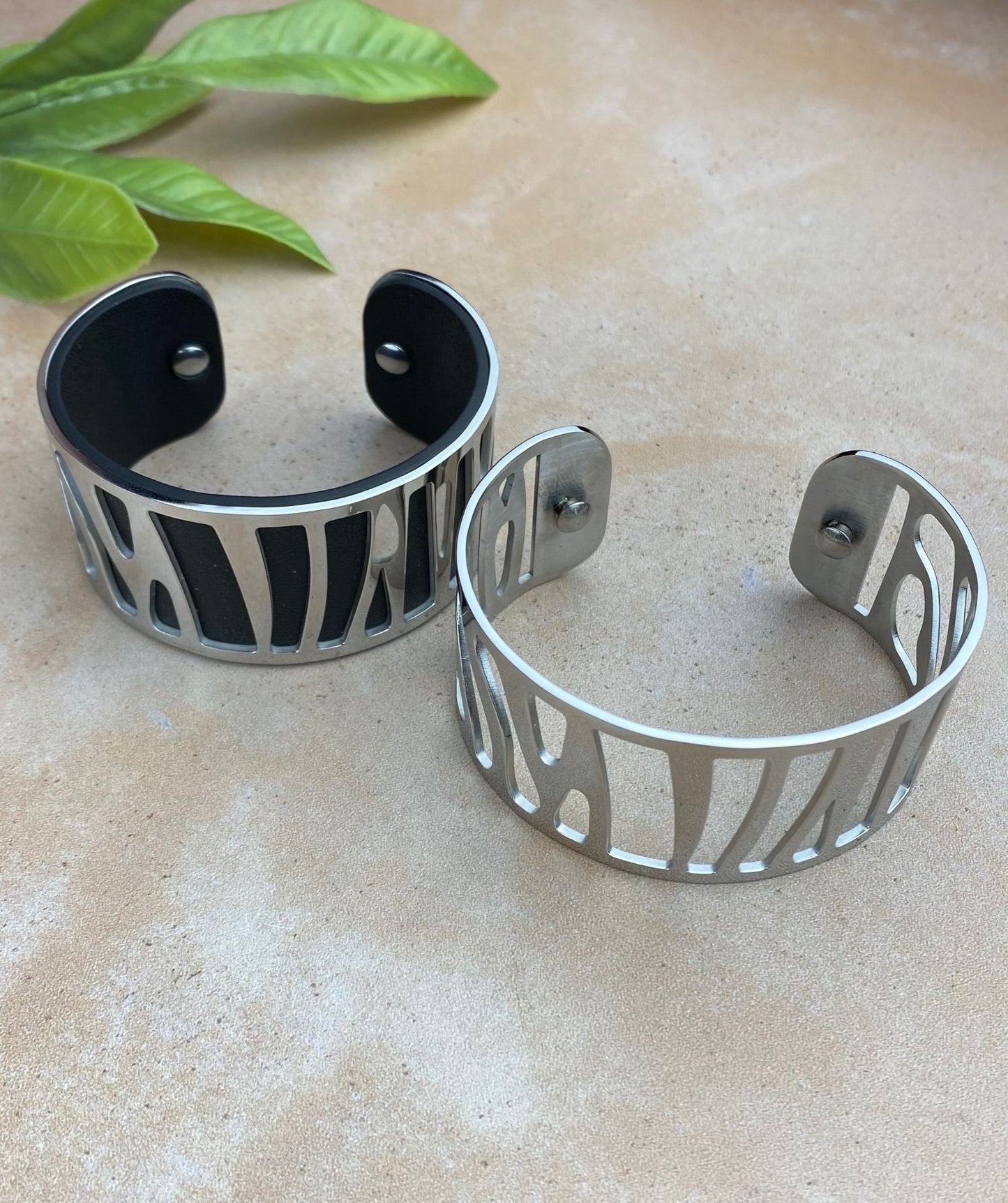 Zebra Inspired Stainless Steel Bracelet