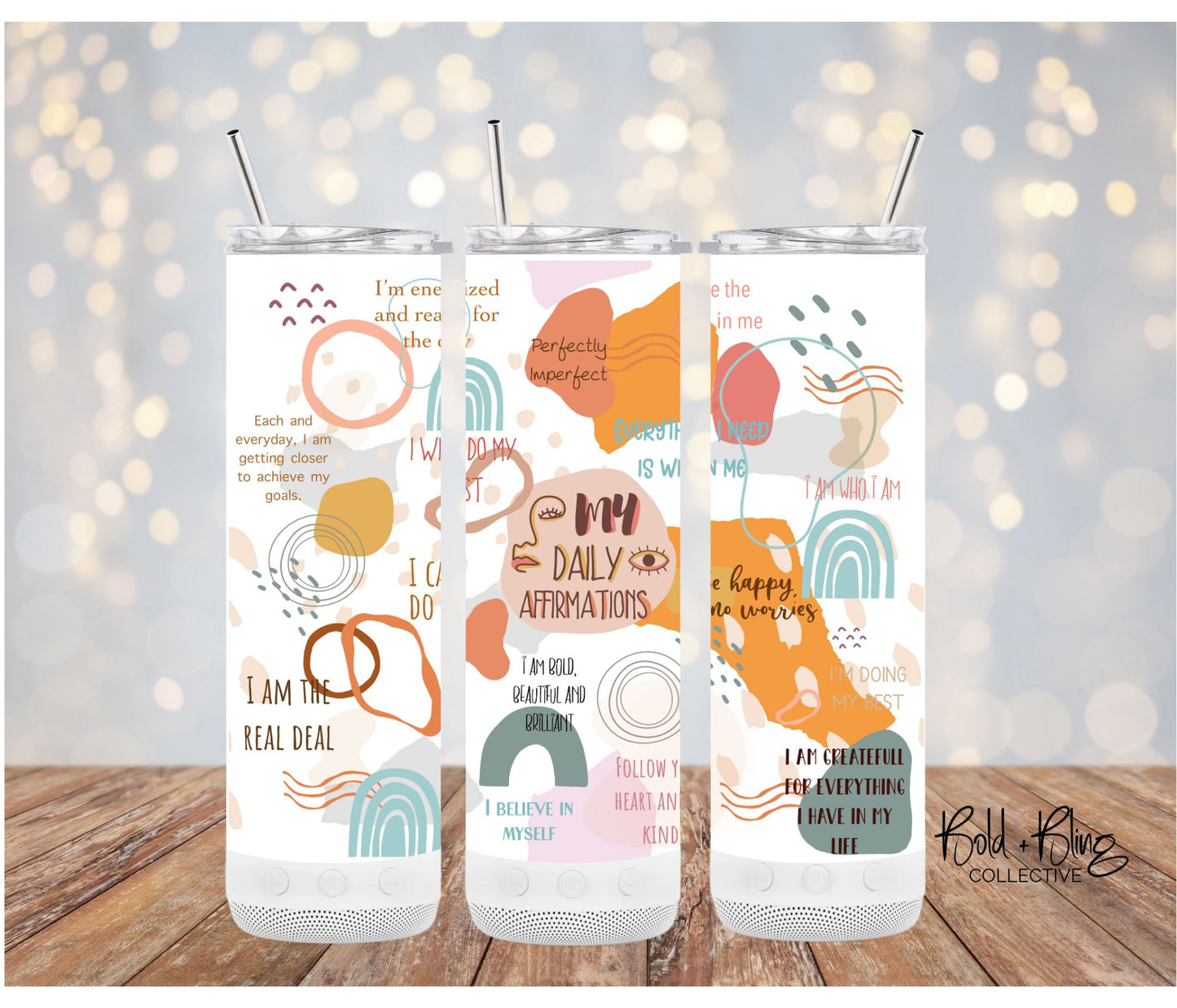 Positive Affirmations  Abstract - 20oz Custom Tumbler