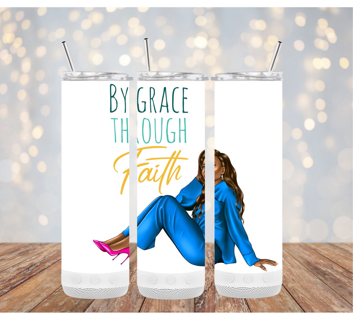 By Grace Through Faith Positive Affirmations  - 20oz Tumbler