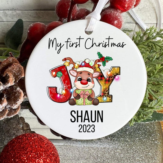 My 1st Christmas PERSONALIZED Christmas Ornament II