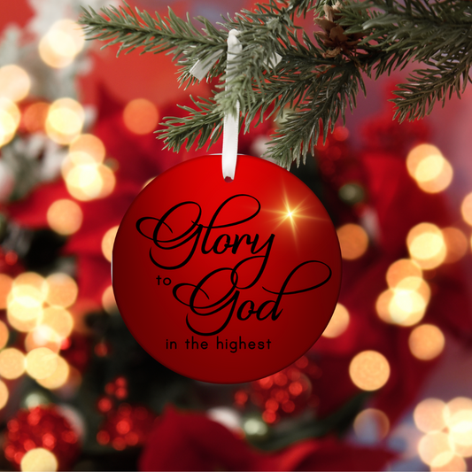 Glory to God Christmas Ornament