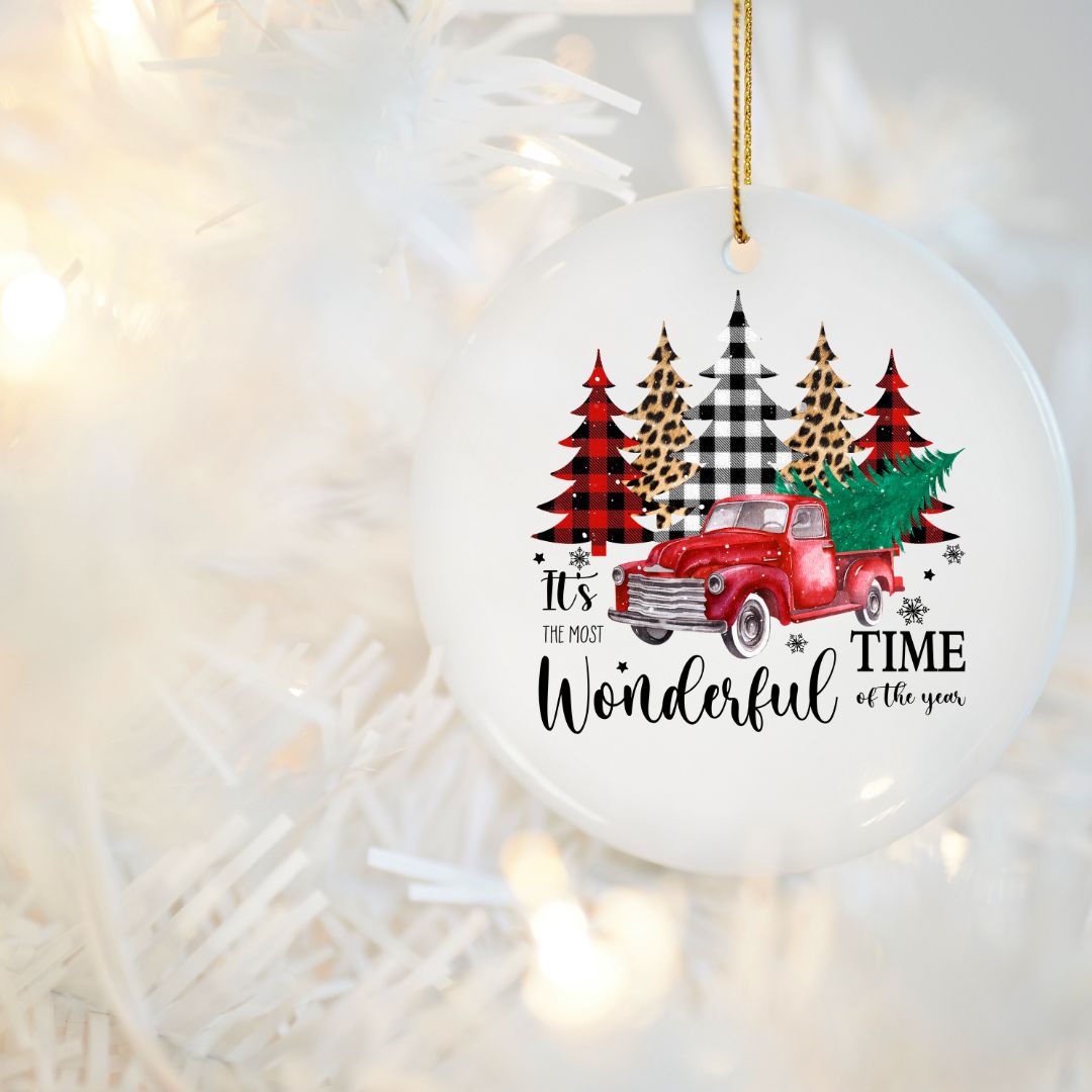 The Most Wonderful Time of the Year Custom Holiday Ornament