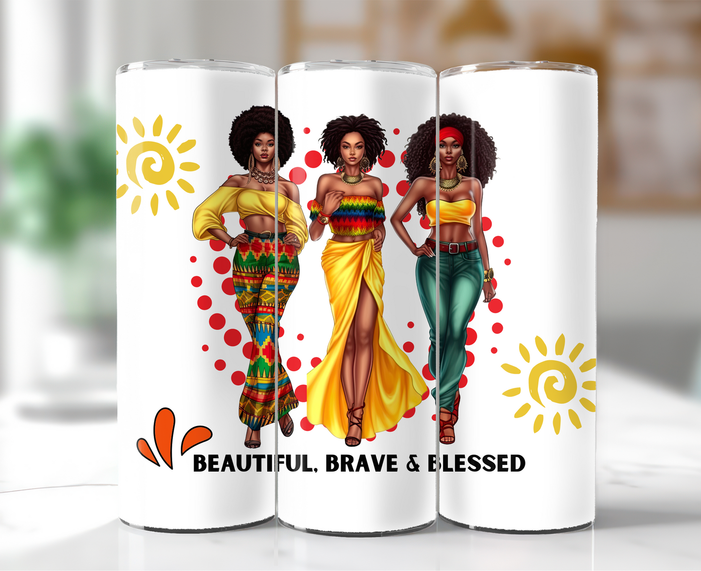 Beautiful, Brave and Blessed  - 20oz Tumbler