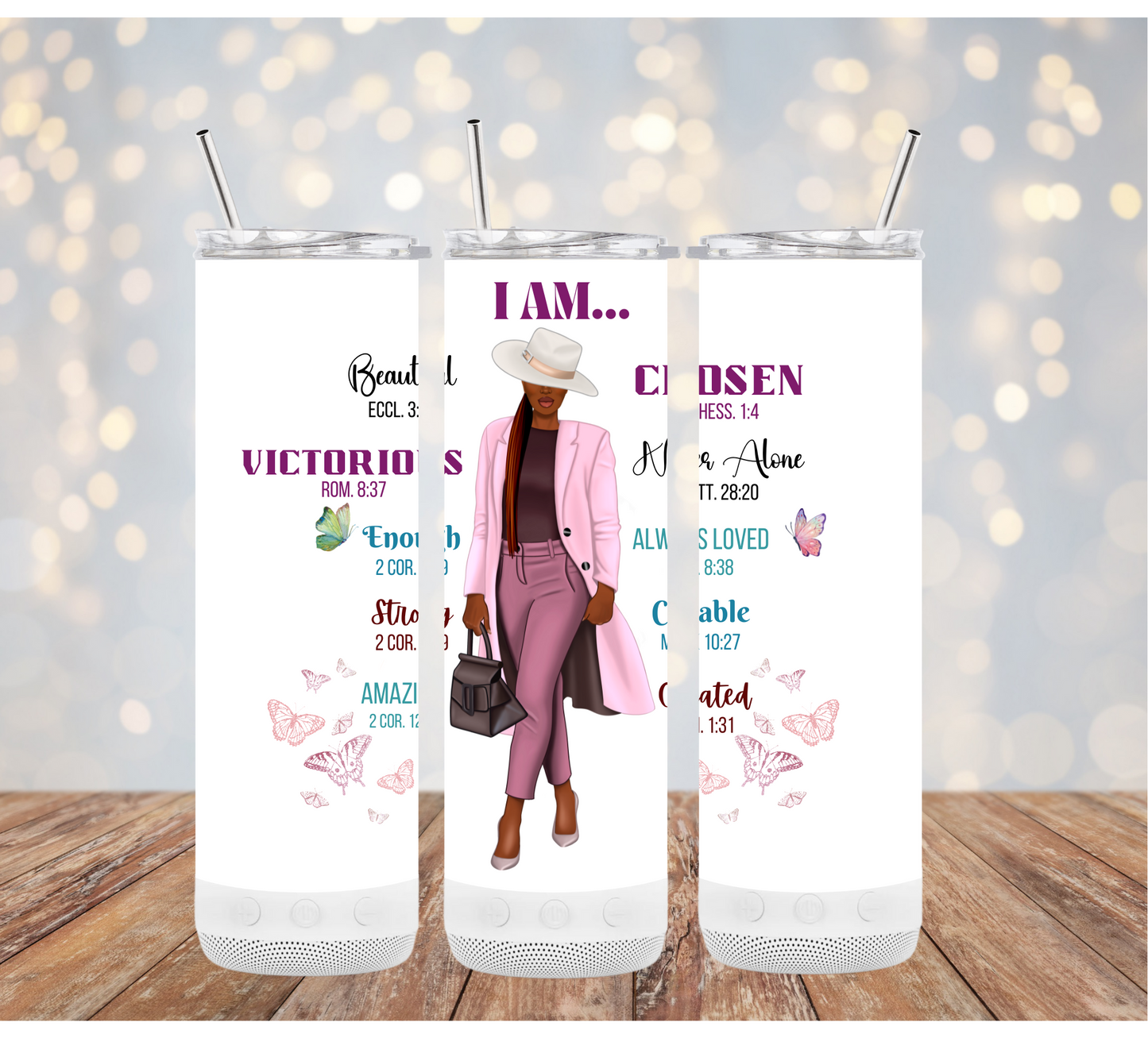 I Am - Positive Affirmations  - 20oz Tumbler