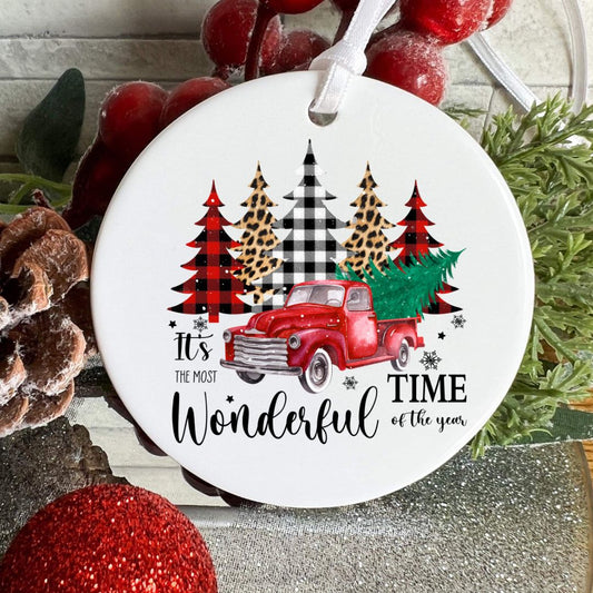 The Most Wonderful Time of the Year Custom Holiday Ornament