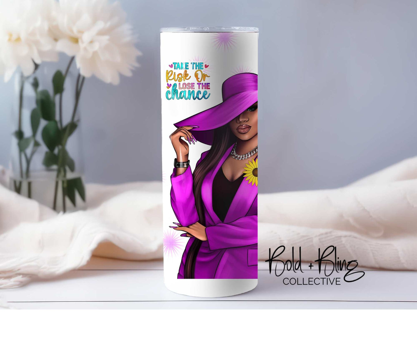 Purple Fusion Postive Inspiration Tumbler