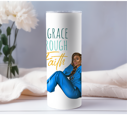 By Grace Through Faith Positive Affirmations  - 20oz Tumbler