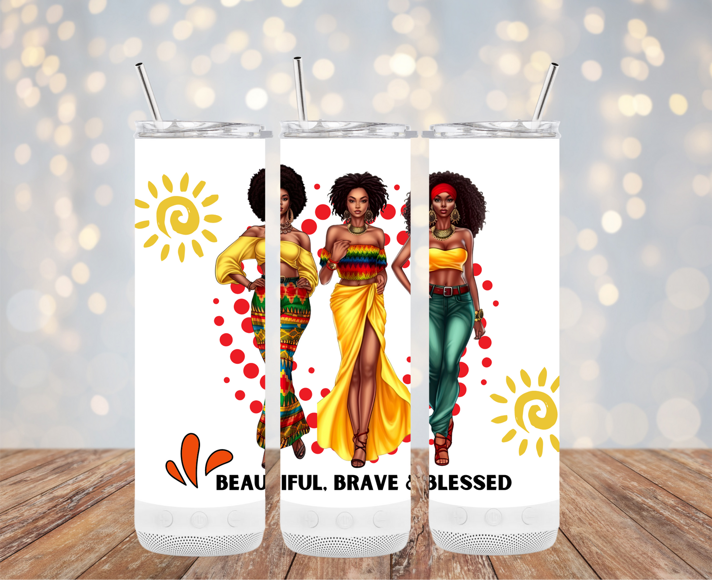 Beautiful, Brave and Blessed  - 20oz Tumbler