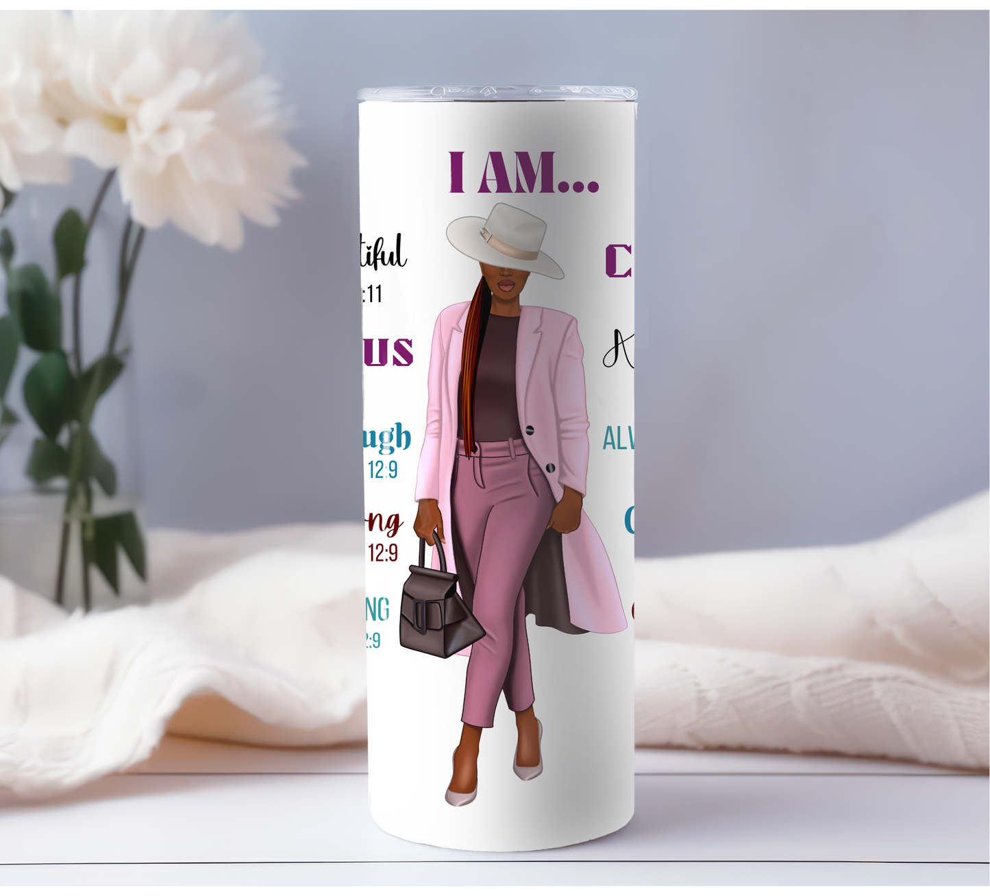 I Am - Positive Affirmations  - 20oz Tumbler