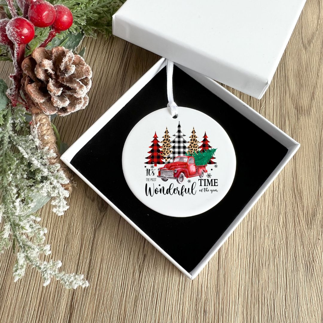 The Most Wonderful Time of the Year Custom Holiday Ornament