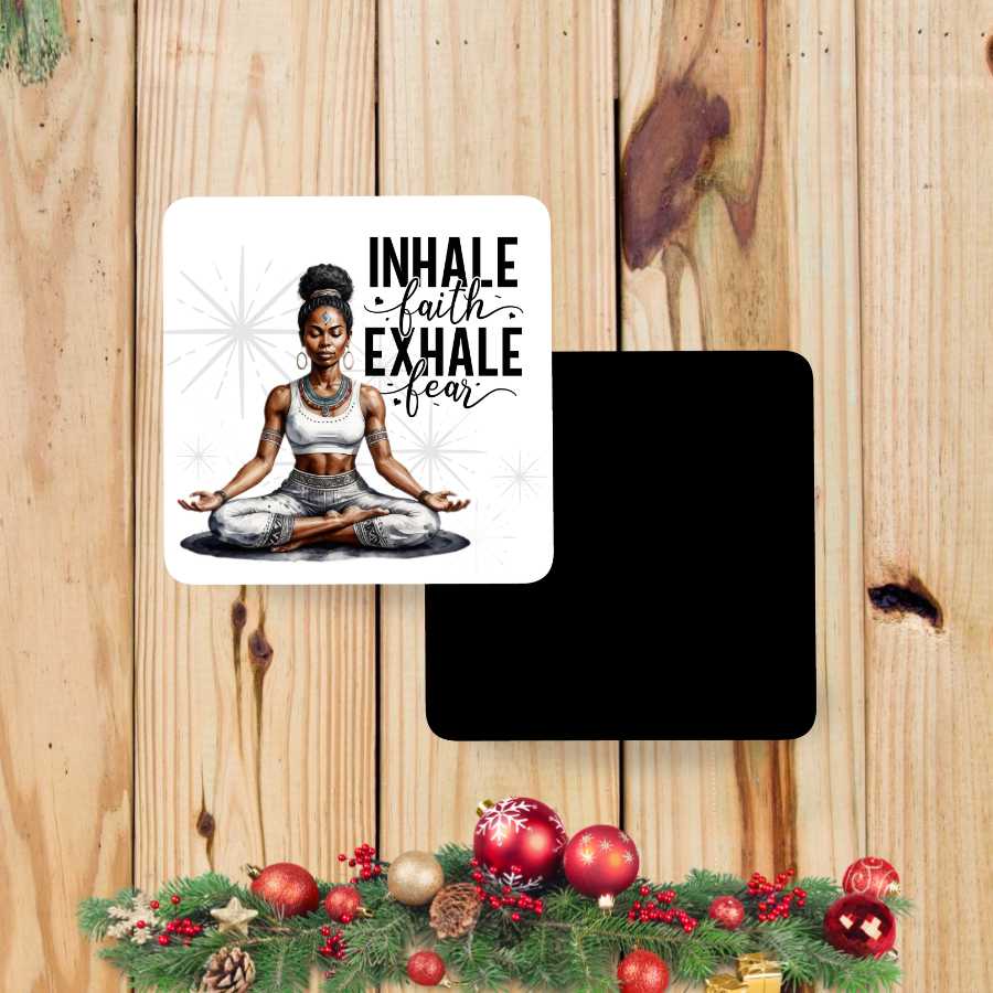 Inhale Faith, Exhale Fear Magnet