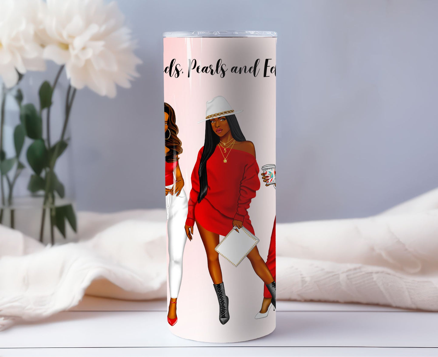 Pyramids, Pearls and Educated Girls - 20oz Custom Tumbler