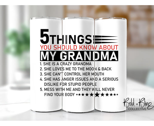 Funny Grandma 20oz Tumbler