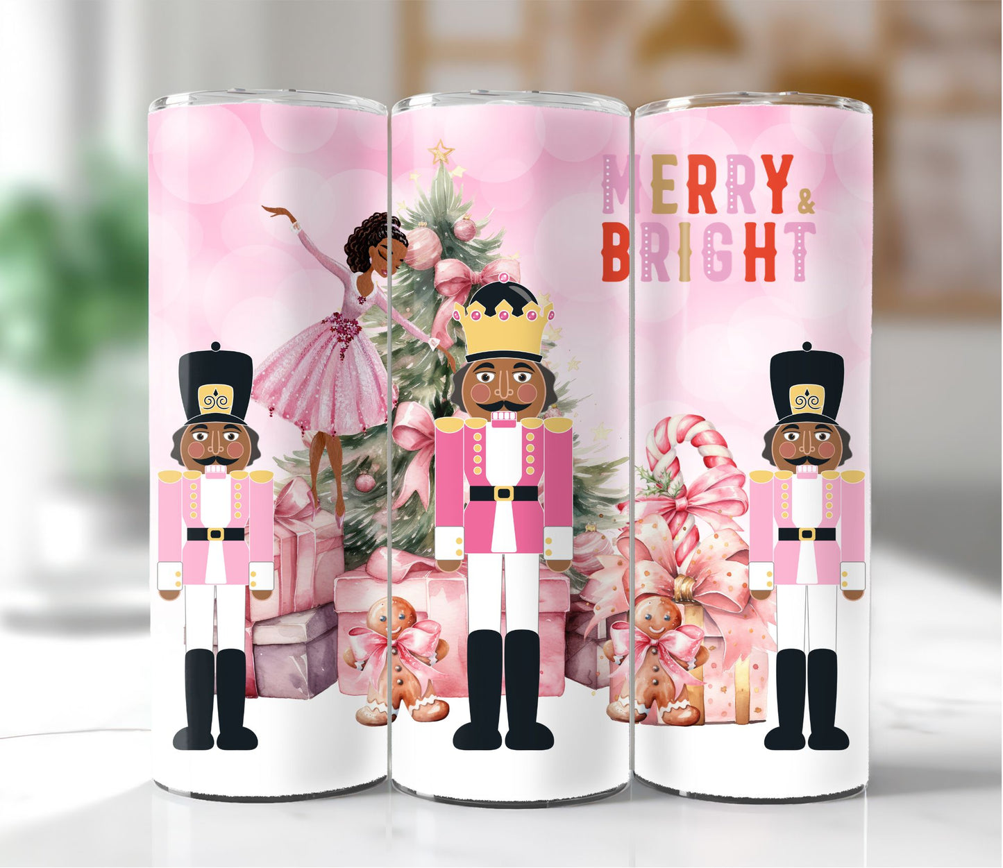 Merry and Bright Nutcracker Custom 20oz Tumbler