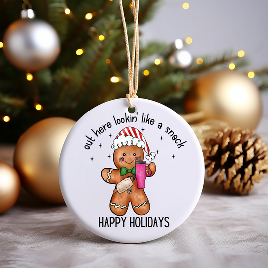 Gingerbread Snack Holiday Ornament