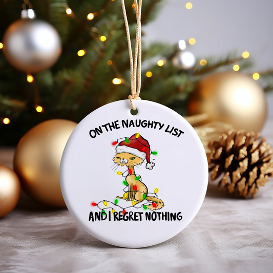 On the Naughty List Holiday Ornament
