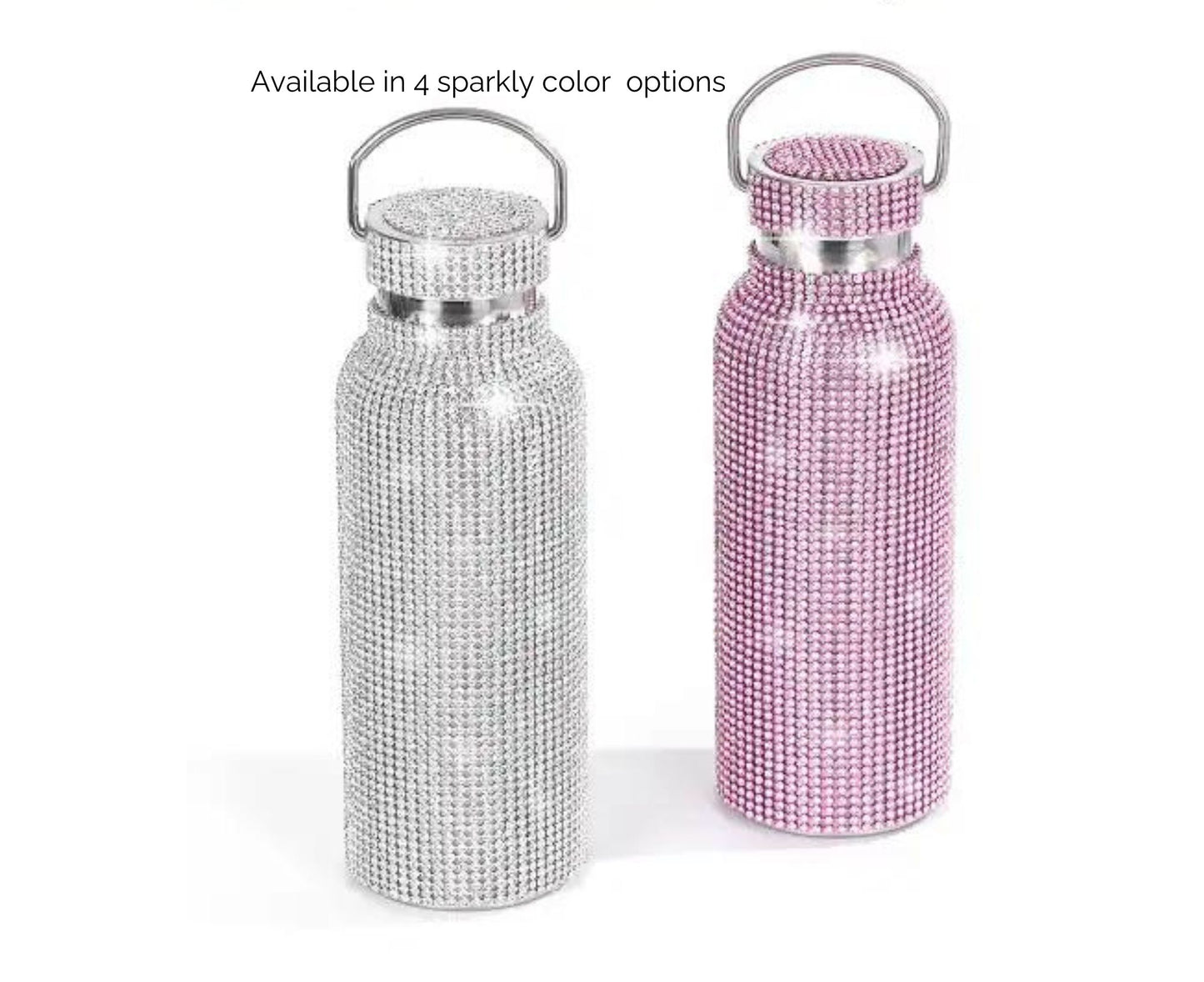 Sparkling Rhinestone Water Bottle - Leopard