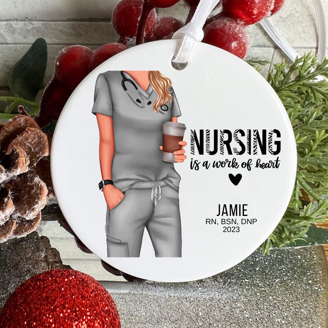 Personalized Nursing Holiday Ornament