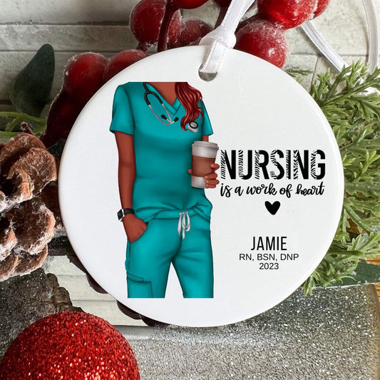Personalized Nursing Holiday Ornament