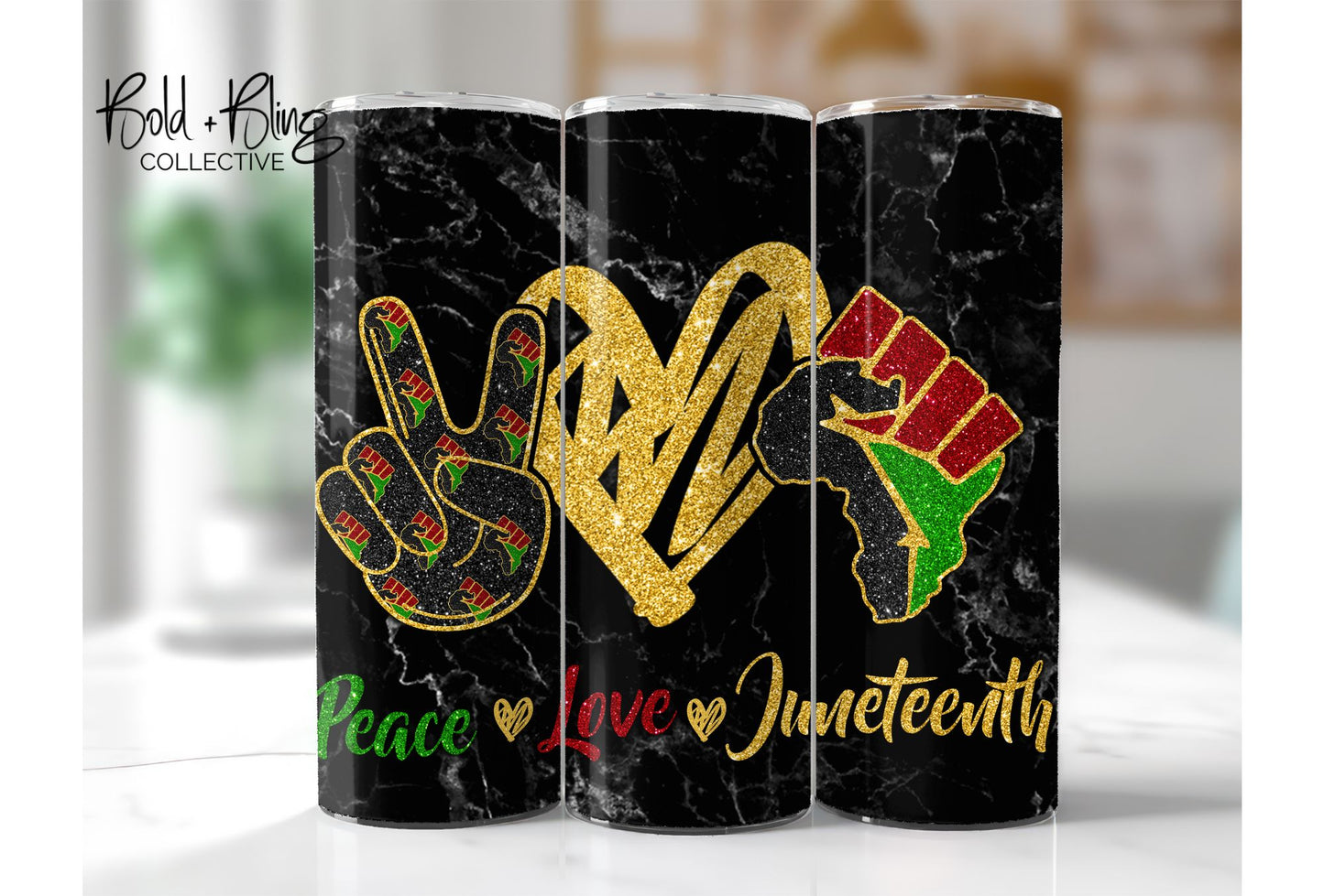 Peace Love Juneteenth 20oz Tumbler