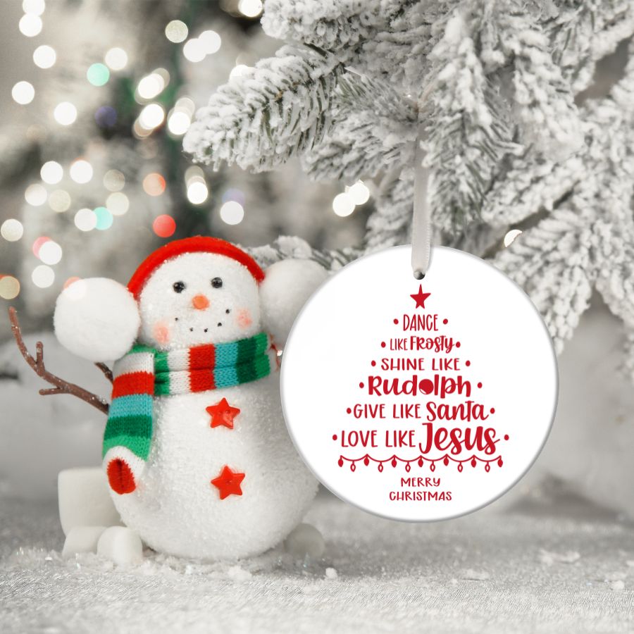 Christmas Word Tree Custom Holiday Ornament