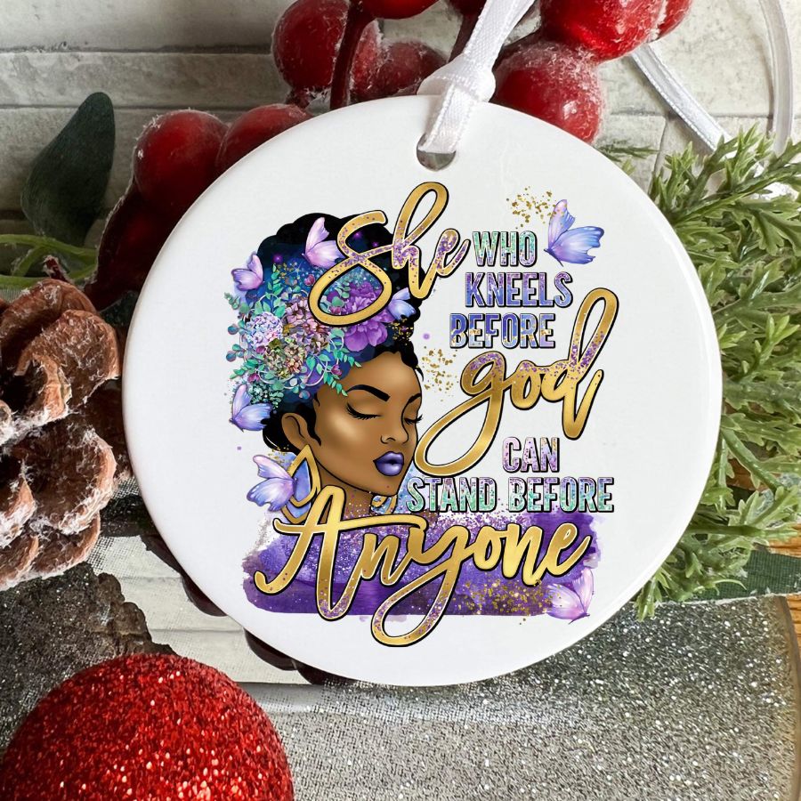 She Who Kneels Before God Christmas Ornament