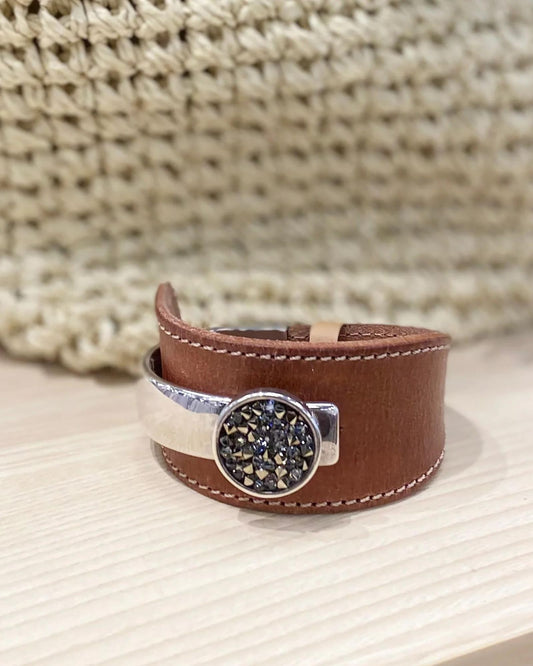Keri Swarovski Leather Bracelet
