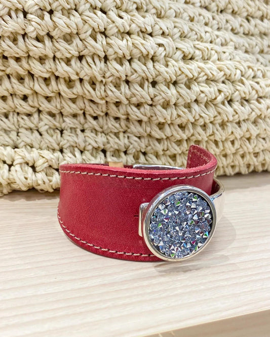 Kelis Swarovski Leather Bracelet
