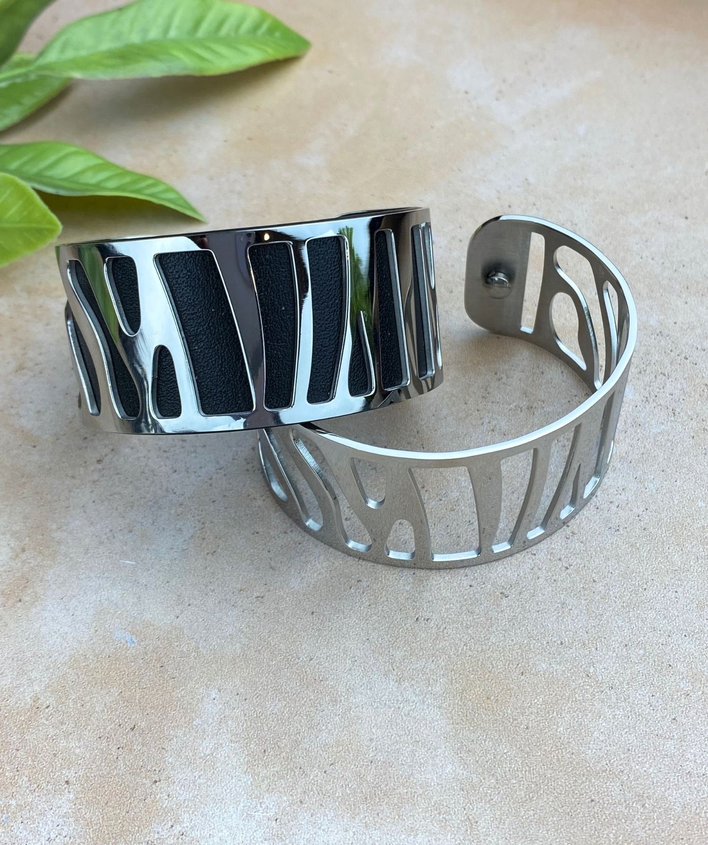 Zebra Inspired Stainless Steel Bracelet
