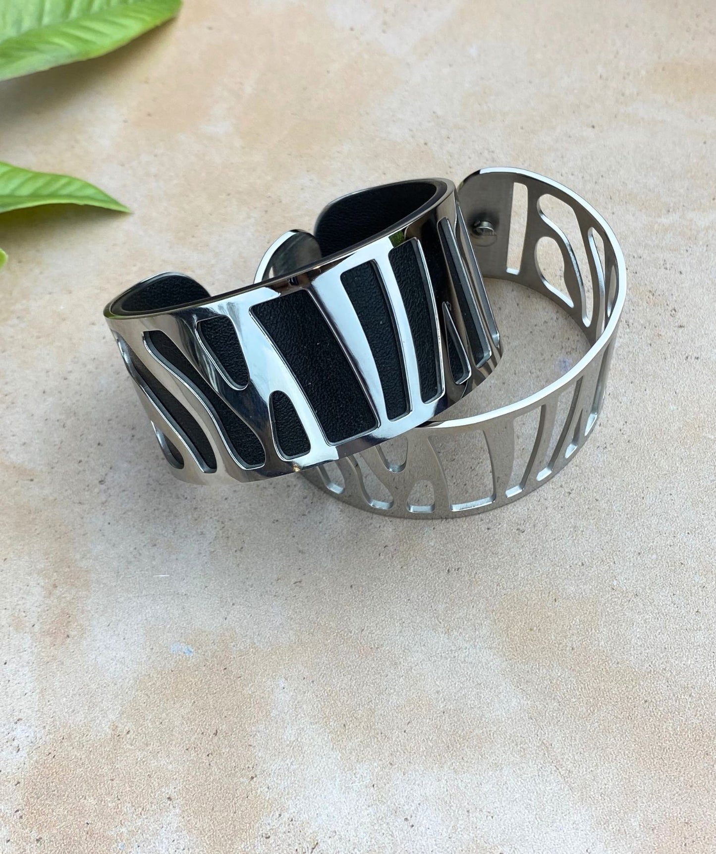 Zebra Inspired Stainless Steel Bracelet
